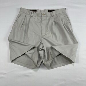 Nordstrom Chino Pleated Mens 34W Smartcare Wrinkle Free Shorts